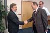 Ředitel Českého rozhlasu Václav Kasík, ředitel ABS Ladislav Bukovszky a ředitel ÚSTR Pavel Žáček