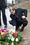 Laying of flowers at the monument of Jan Palach and Jan Zajíc (Prague, 1/19/2012)