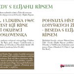 Pozvánka na besedy s Elijahu Ripsem (FF UK, 21.4.2009 a Židovského muzea v Praze , 22.4.2009)