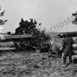 Havarovaný německý průzkumný letoun Fieseler Fi 156 Storch