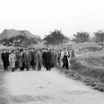 Rok 1949: Agitační průvod pro vstup do JZD (Foto zdroj: Národní zemědělské muzeum)