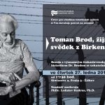 Pozvánka na seminář „Toman Brod, žijící svědek z Birkenau“ (ÚSTR, 27.1.2011)