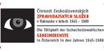 Logo konference „Činnost československých zpravodajských služeb v Rakousku v letech 1945–1989