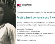 Pozvánka na seminář Protirežimní demonstrace 1. května 1966