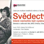 Pozvánka na besedu s Marií Rút Křížkovou: Svědectví, které nemohlo být vysloveno (ÚSTR, 05.09.2013)