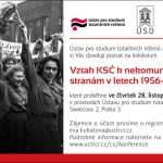 Pozvánka na kolokvium Vztah KSČ k nekomunistickým politickým stranám v letech 1956–1969 (Praha, ÚSTR, 28.11.2013)