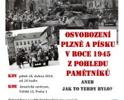 Pozvánka na panelovou diskusi s pamětníky píseckého a plzeňského osvobození