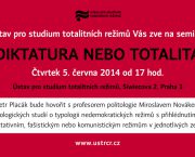 Pozvánka na seminář Diktatura nebo totalita