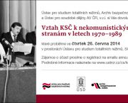 Vztah KSČ k nekomunistickým politickým stranám v letech 1970–1989