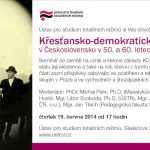 Seminář o Křesťansko-demokratické straně v 50. a 60. letech 20. století (Praha, ÚSTR, 19.06.2014)