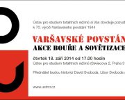Seminář k 70. výročí Varšavského povstání