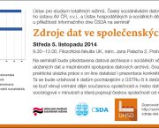 Zdroje dat ve společenských vědách