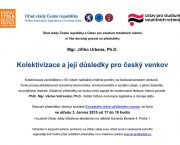 Přednáška Kolektivizace a její důsledky pro český venkov