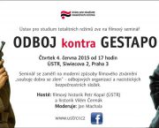 Pozvánka na filmový seminář Odboj kontra gestapo