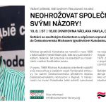 Pozvánka na besedu se sovětským disidentem Michasem Ignatěvičem Kukobakou (Praha, 19.8.2015)