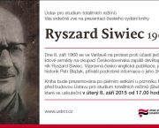 Prezentace českého vydání knihy Ryszard Siwiec 1909–1968