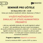 Pozvánka na seminář: Využití počítačových simulací ve výuce humanitních předmětů (Praha, ÚSTR , 18.03.2016)