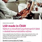 Pozvánka na seminář LSD made in ČSSR (Praha, ÚSTR, 16.06.2016)