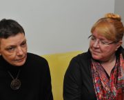 Julija Sereda a Jelena Žemkova z Memorialu navštívily ÚSTR a ABS
