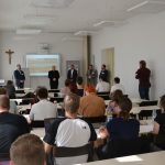 Zahájení Letní školy církevních dějin. Zleva Michal Sklenář, Martin Davídek, Ondřej Matějka, Jan Zdichynec, Michal Šmíd.