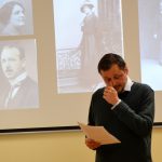 Jan Dvořák na přednášce Historie jedné hereze v Židovském muzeu v Praze (28. 2. 2023)