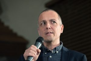 Večerem provázel vedoucí projektu Čechoslováci v Gulagu Adam Hradilek, foto: Petr Kalaš, Knihovna Václava Havla