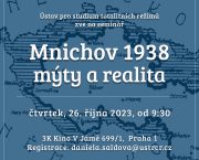 Historici hovořili o mýtech a realitě Mnichovské dohody 1938
