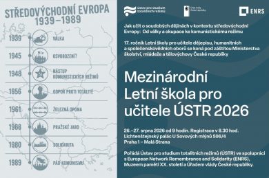 26.-27. 8. / Letní škola pro učitele (přednášky, workshopy)