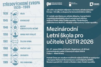 26.-27. 8. / Letní škola pro učitele (přednášky, workshopy)